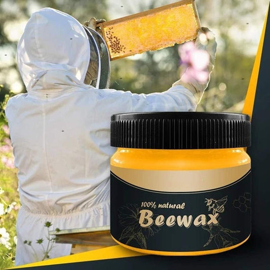 Wood Seasoning Beewax, Multipurpose Natural Wood Wax Traditional Beeswax Polish for Furniture, Floor, Tables, Chairs, Cabinets