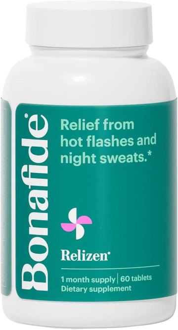 Bonafide Menopause Relief – Powerful, Hormone-Free Relief From Hot Flashes And Night Sweats During Menopause* – 30 Day Supply (60 Tablets)