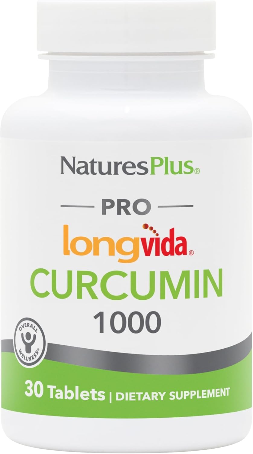 Natures Plus Pro Longvida Curcumin 1000 Mg - 30 Tablets - Promotes Healthy Free Radical Protection - Non-Gmo, Vegan & Gluten Free - 30 Servings