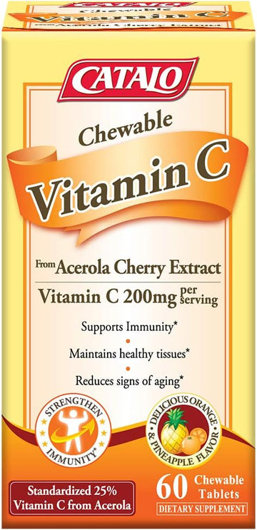 CATALO Natural Vitamin C Formula 60 Chewable Tablets