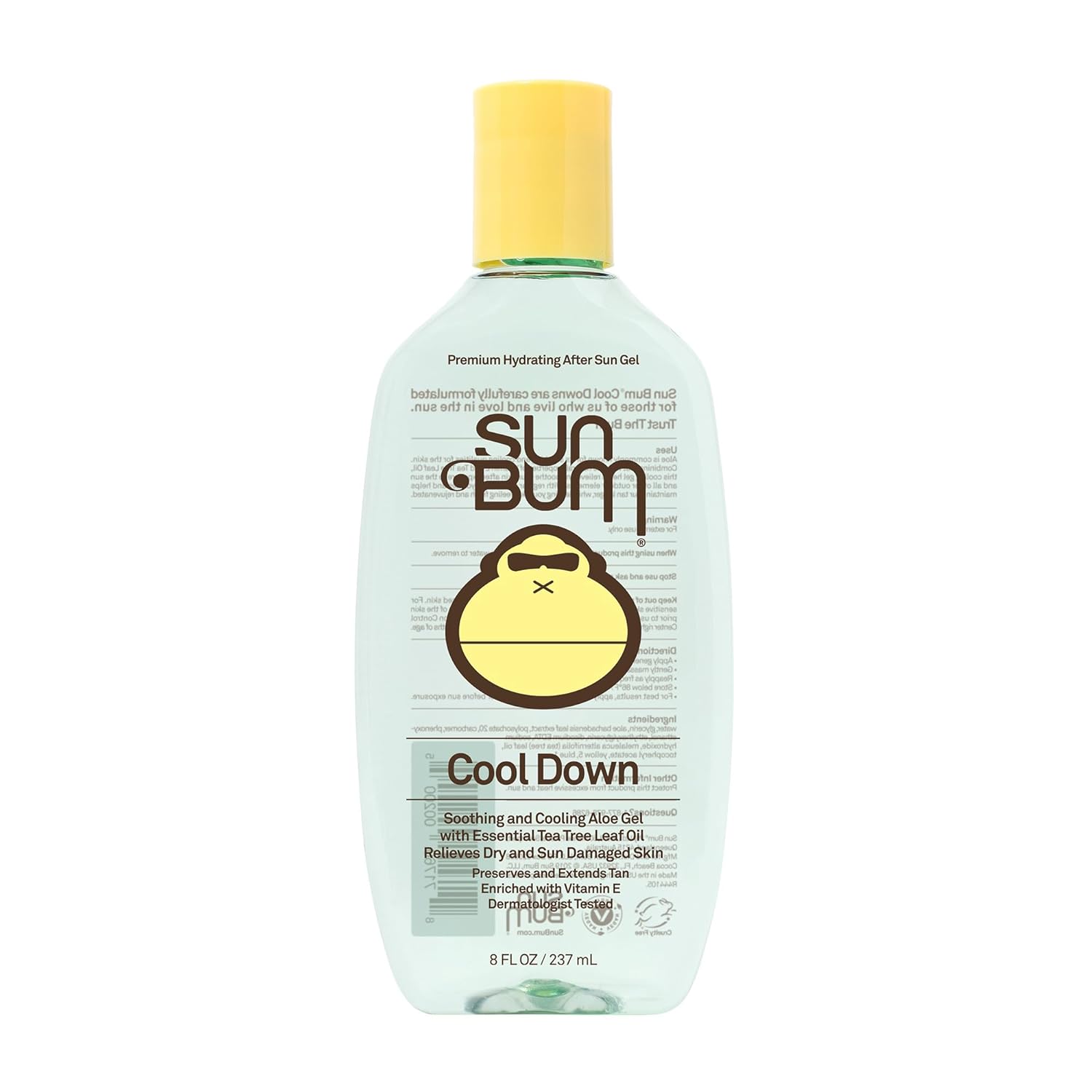 Sun Bum Cool Down Aloe Vera Gel | Vegan After Sun Care With Cocoa Butter To Soothe And Hydrate Sunburn Pain Relief | 8 Oz