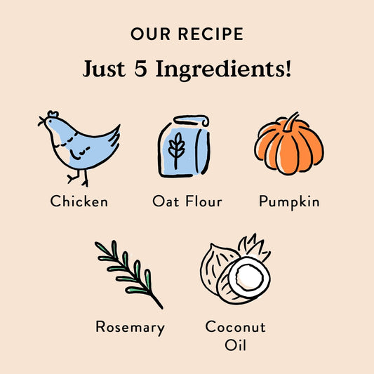 Bocce'S Bakery Oven Baked Sunday Roast Treats For Dogs, Everyday Wheat-Free Dog Treats, Made With Real Ingredients, Baked In The Usa, All-Natural Chicken & Pumpkin Biscuits, 5 Oz