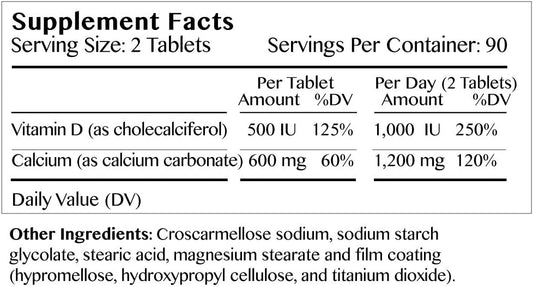 Neoflex Calcium + Vitamin D Dietary Supplement, Bone & Joint Health Supplement, 180 Capsules