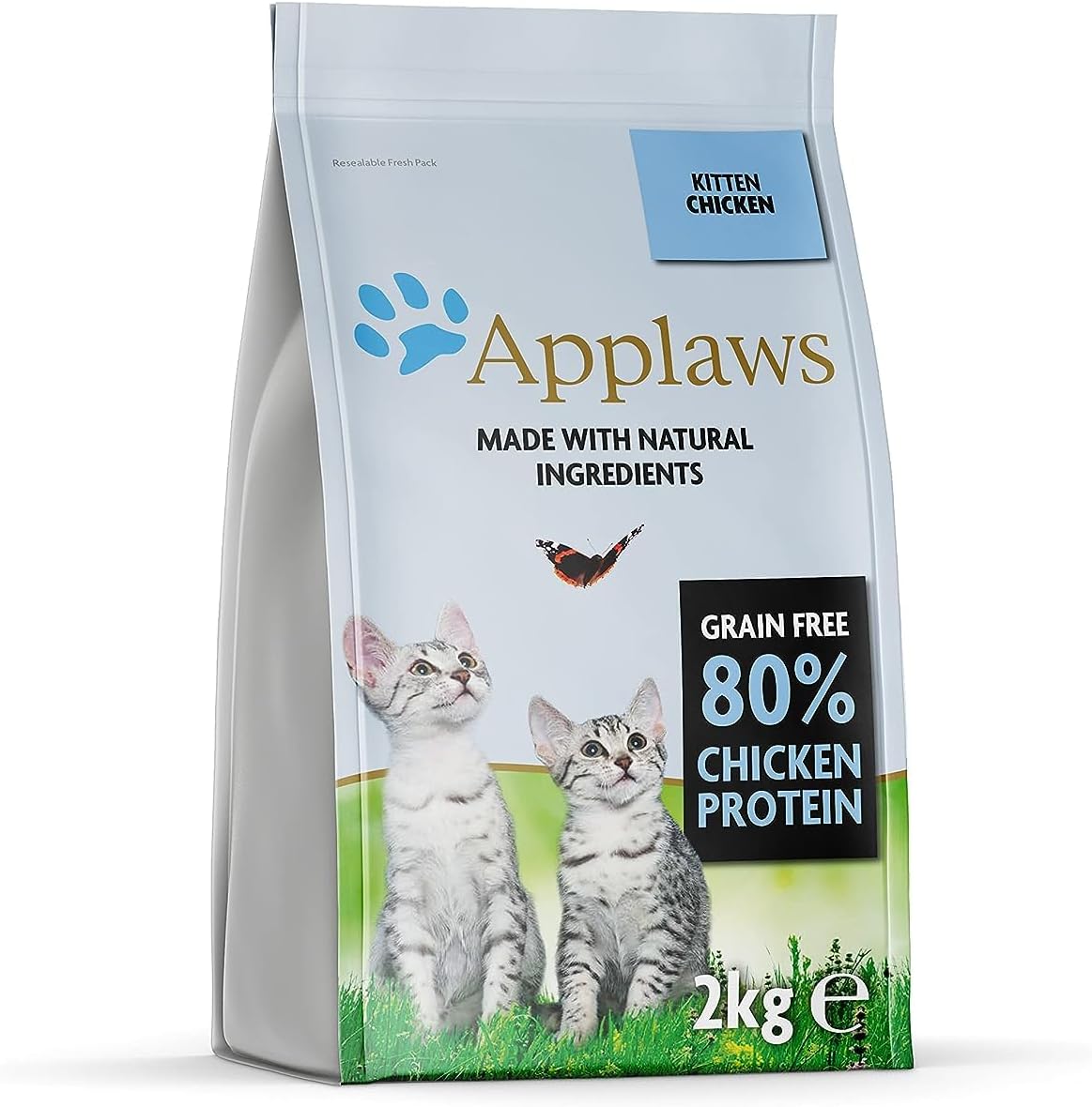 Applaws Complete Natural and Grain Free Dry Kitten Cat Food with Chicken, 2 kg Bag (Pack of 1),Packaging may vary?9100938