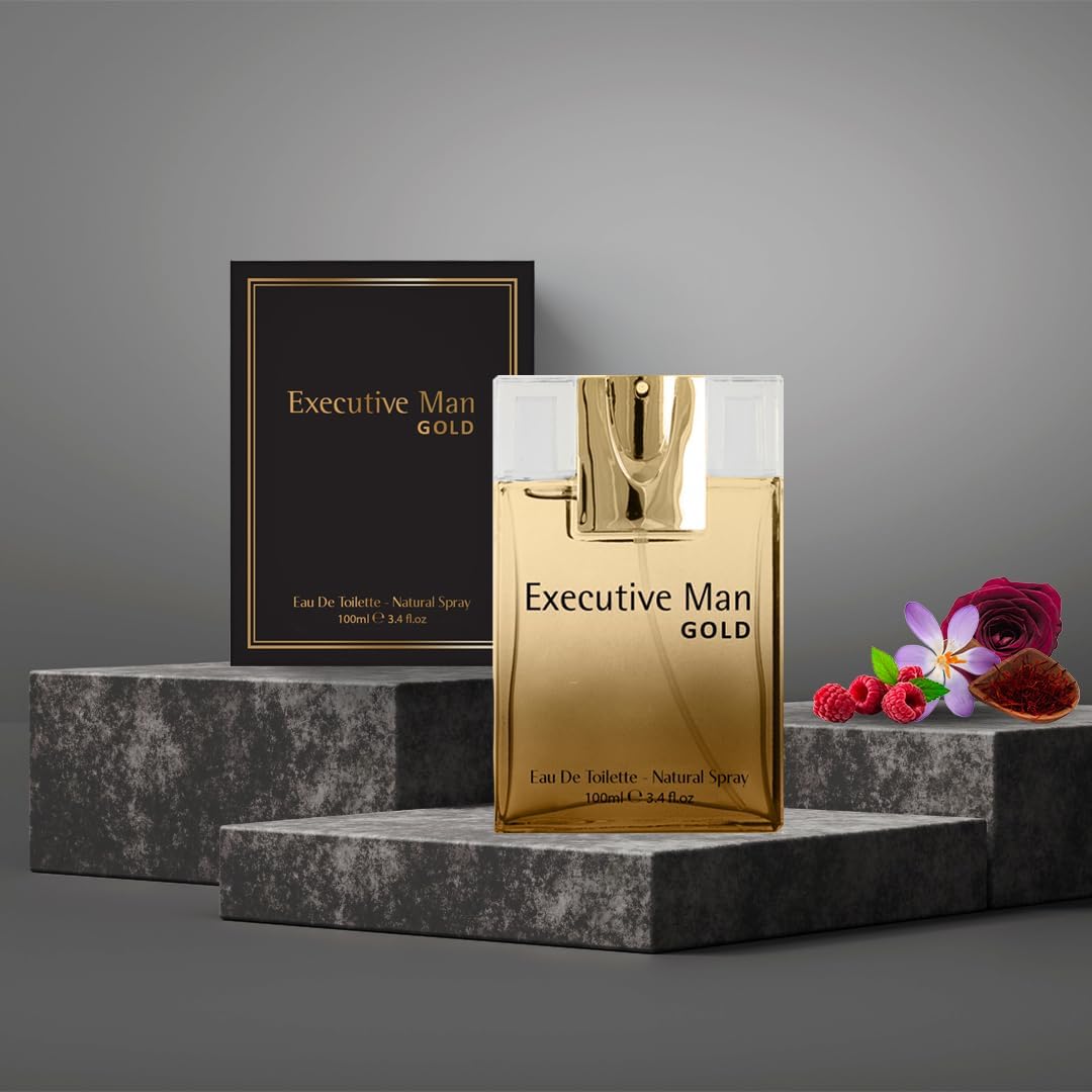 Executive Man Gold Edt 100Ml - Inspired By O. Nomad - Oriential Woody Fragrance For Men - By Laurelle London