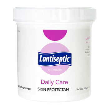 Lantiseptic Moisturizing Daily Care Skin Protectant - 30% Lanolin Enriched Skin Protectant Barrier Cream for Incontinence – Paraben Free, 1 Jar, 14 oz