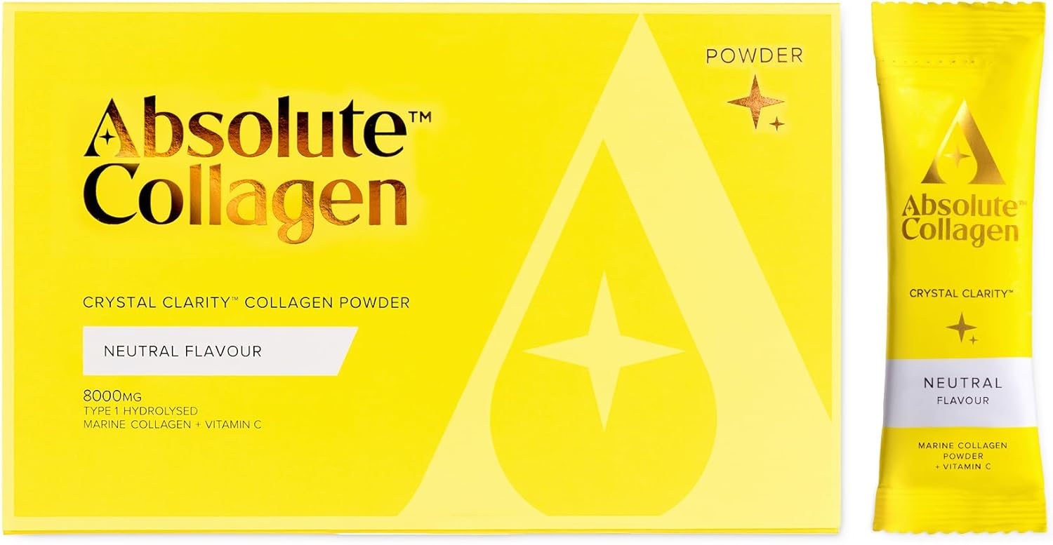 Absolute Collagen Marine Powder Collagen Supplement For Women | Neutral Flavour, Supports Hair, Nail & Skin Health, 8000Mg Of Hydrolysed Collagen Per Sachet, Vitamin C | 14 Sachets