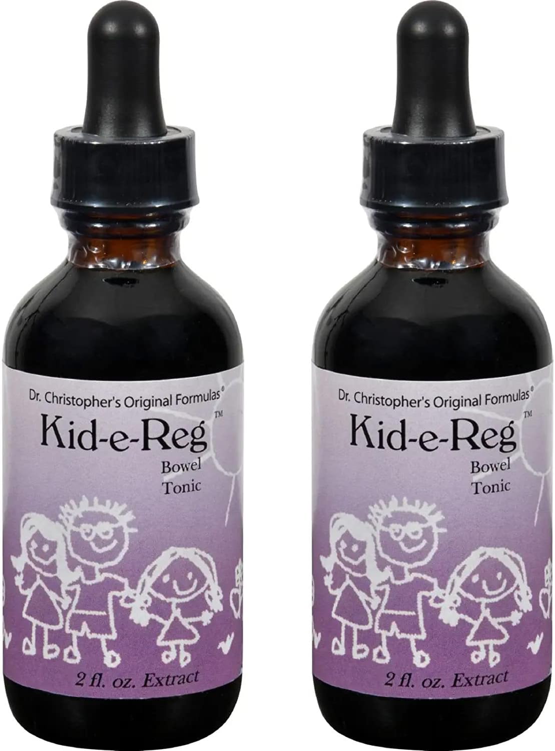 Dr. Christophers Original Formulas Kid-e-Reg Bowel Tonic - Herbal - Great Taste -  (Pack of 2)