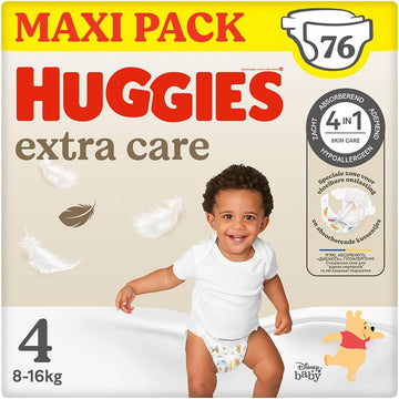 Huggies Extra Care Baby Diaper With Disney Size 4 (8-14 Kg), 2 Packs X 38 Diapers, Total 76 Diapers