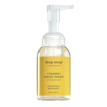 Deep Steep Foaming Hand Wash, Vanilla Coconut, 8 Oz – Gentle Cleanser With Aloe, Argan Oil, Shea Butter & Hyaluronic Acid – Vegan, Clean Beauty, Soft & Hydrated Hands