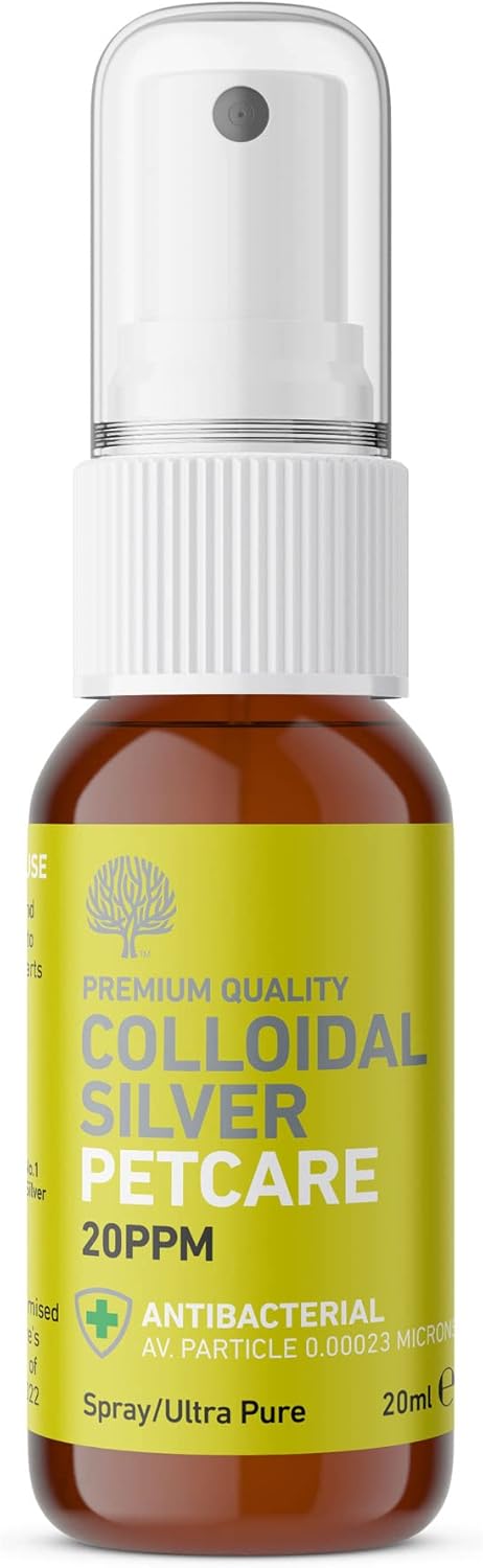 Nature'S Greatest Secret Antibacterial Premium Quality Smallest Particle Size Crystal Clear Colloidal Silver Petcare 20Ppm Pocket Spray 20Ml