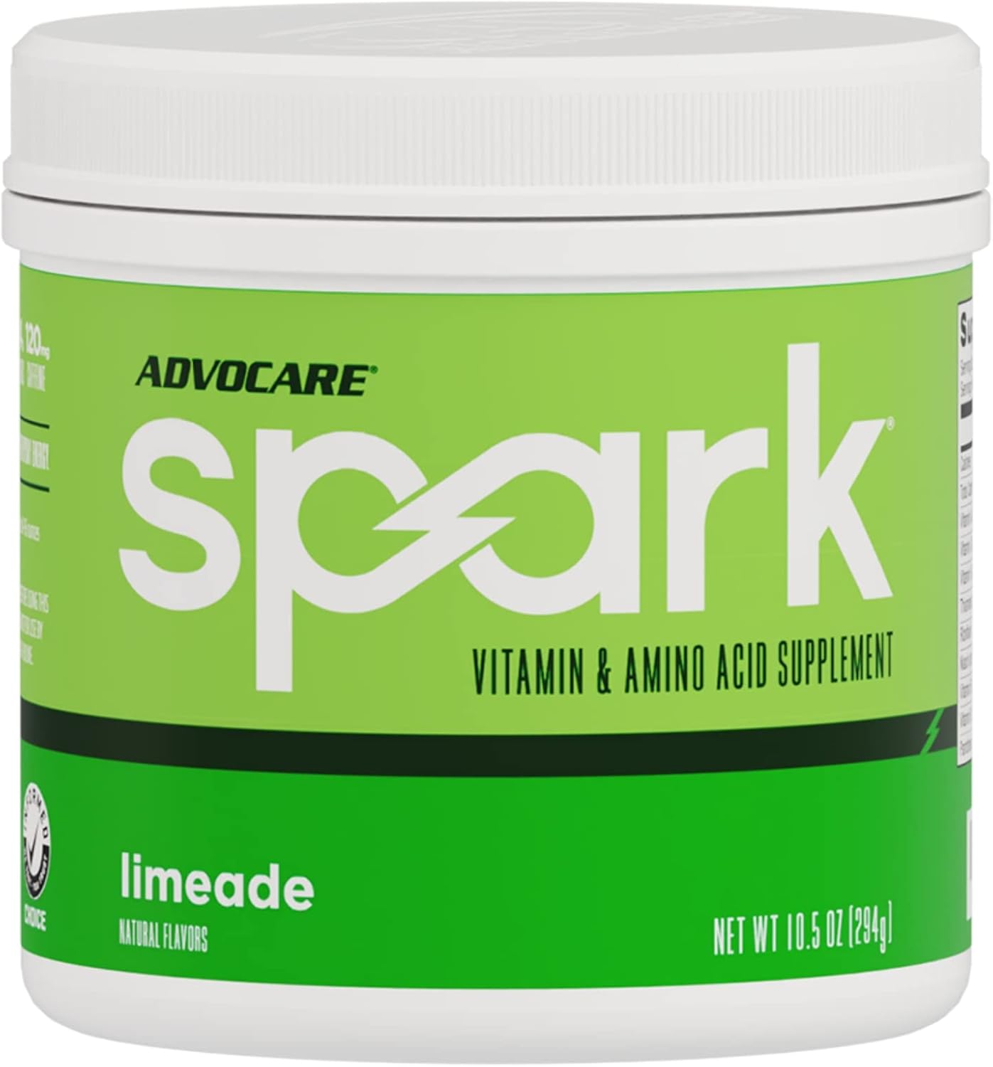 Advocare Spark Vitamin & Amino Acid Supplement - Focus & Energy Drink Powder Mix With Vitamin A, B-6, C & E - Also Includes L-Carnitine & L-Tyrosine - Limeade, 10.5 Oz