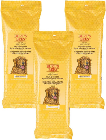Burt's Bees for Pets Natural Multipurpose Dog Grooming Wipes | Puppy & Dog Wipes for All Purpose Cleaning | Cruelty Free, Sulfate & Paraben Free, pH Balanced for Dogs, 150 Count