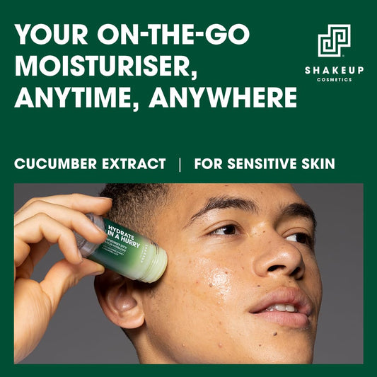 Mens Moisturiser Stick, Hydrating Face Balm, Vegan With Witch Hazel & Cucumber, Travel Friendly, Great For Post-Workout & Post-Swim Dry Skin, 35G. Aka. Hydrate In A Hurry
