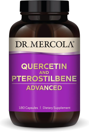 Dr. Mercola Quercetin And Pterostilbene Advanced, 90 Servings (180 Capsules), Dietary Supplement, Supports Lung And Immune Health, Non Gmo