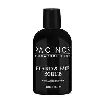 Pacinos Shave System, Beard And Face Scrub, Men'S Skin Care, Best Organic Natural Shampoo, Aloe Vera And Tea Tree Extract, Removes Impurities, 4 Oz