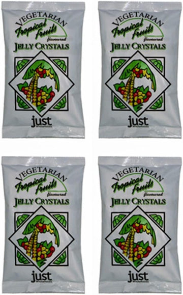 (4 PACK) - Just Wholefoods - Tropical Jelly Crystals | 85g | 4 PACK BUNDLE