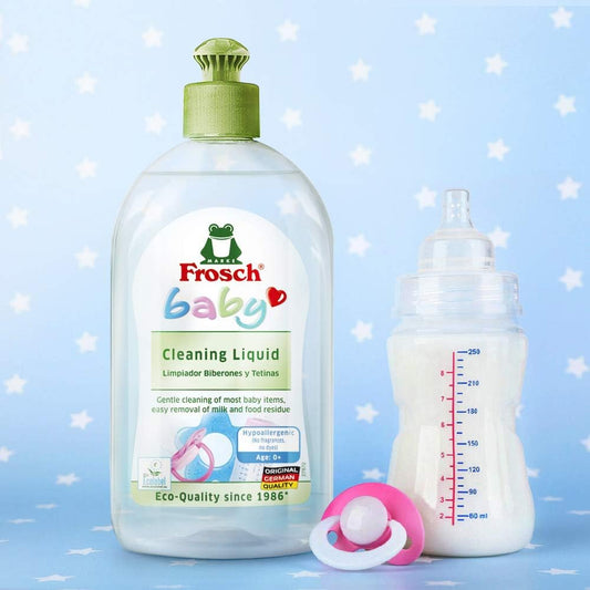 FROSCH Baby Cleaning Liquid, For Toys, Dishes, and More 16.9 oz (pack of 2)