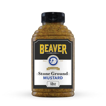 Beaver Stone Ground Mustard, 12 Oz Squeeze Bottle