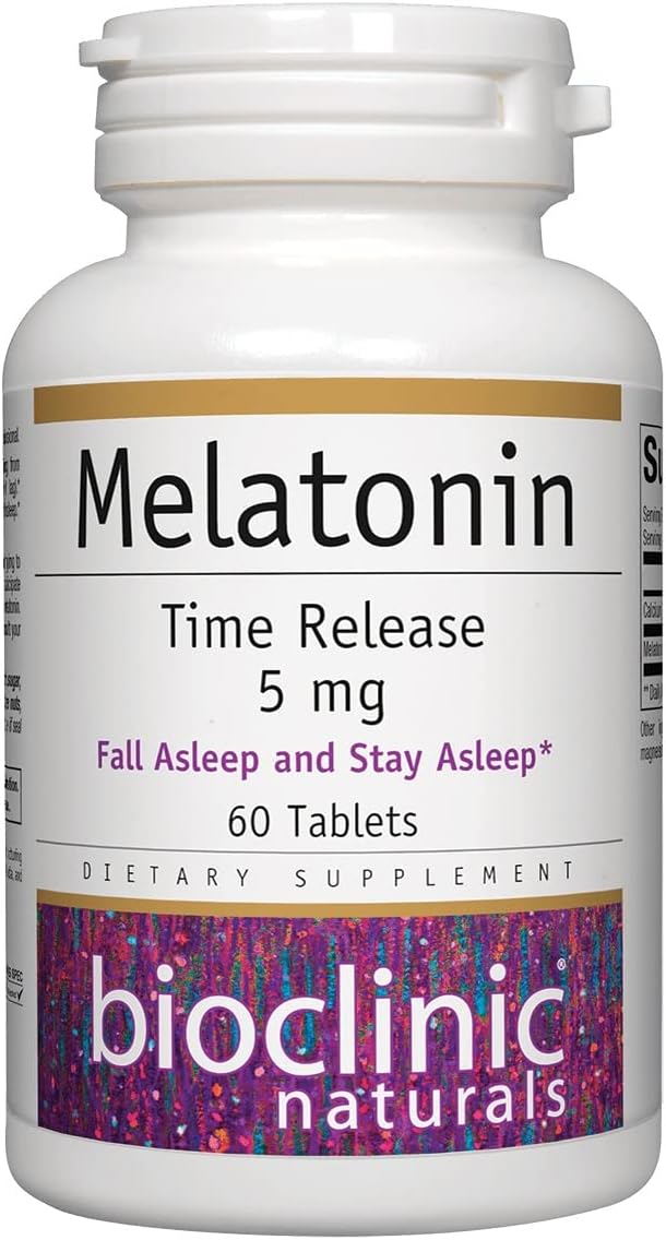 Bioclinic Naturals, Melatonin Time Release 5 Mg 60 Tabs