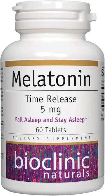 Bioclinic Naturals, Melatonin Time Release 5 Mg 60 Tabs