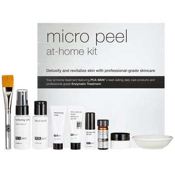 Pca Skin Micro Peel Hyperpigmentation & Dark Spot Corrector Kit (Lactic Acid Facial Wash, Hydrating Toner, Blemish Remover Mask, Advanced Brightening Treatment, Anti Aging Serum, Face Cream, Spf 50+)