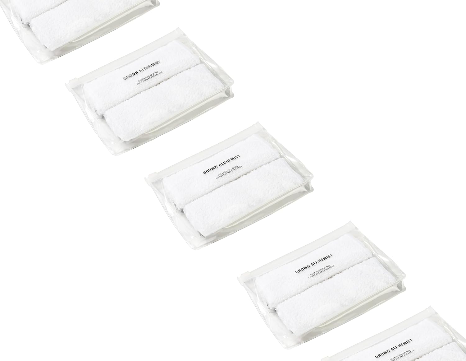 Grown Alchemist Luxury Face Cloths - Pack Of 2 Reusable Natural Makeup Remover Wipes - Soft Cotton Facial Cleansing Cloths For All Skin Types - Sustainable Alternative To Disposable Face Wipes