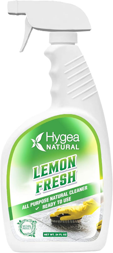 Lemon Fresh All Purpose Cleaner- Multi-Surface Cleaner-Non Toxic Floor Cleaner- Remove Soil, Dirt And Grease- Wet Gloss Finish- Biodegradable, Ammonia Free (Ready To Use 24 Oz Spray)