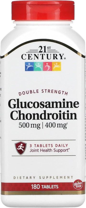 21St Century Glucosamine Chondroitin 500/400Mg - Double Strength Tablets, 180 Count