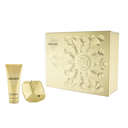 Paco Rabanne Lady Million Women Gift Set (Eau De Parfum Spray, Sensual Body Lotion) : Million Lady Perfume : Beauty & Personal Care