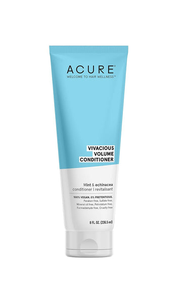 Acure Vivacious Volume Conditioner | Mint & Echinacea Volume Regimen: Lift And Nourish Fine, Fragile Hair For Fullness And Body, 8 Fl Oz