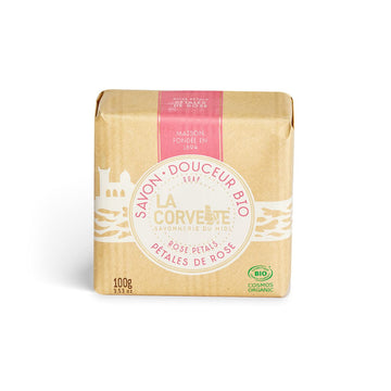 La Corvette Organic Soap Bar - Rose Petals, 100G