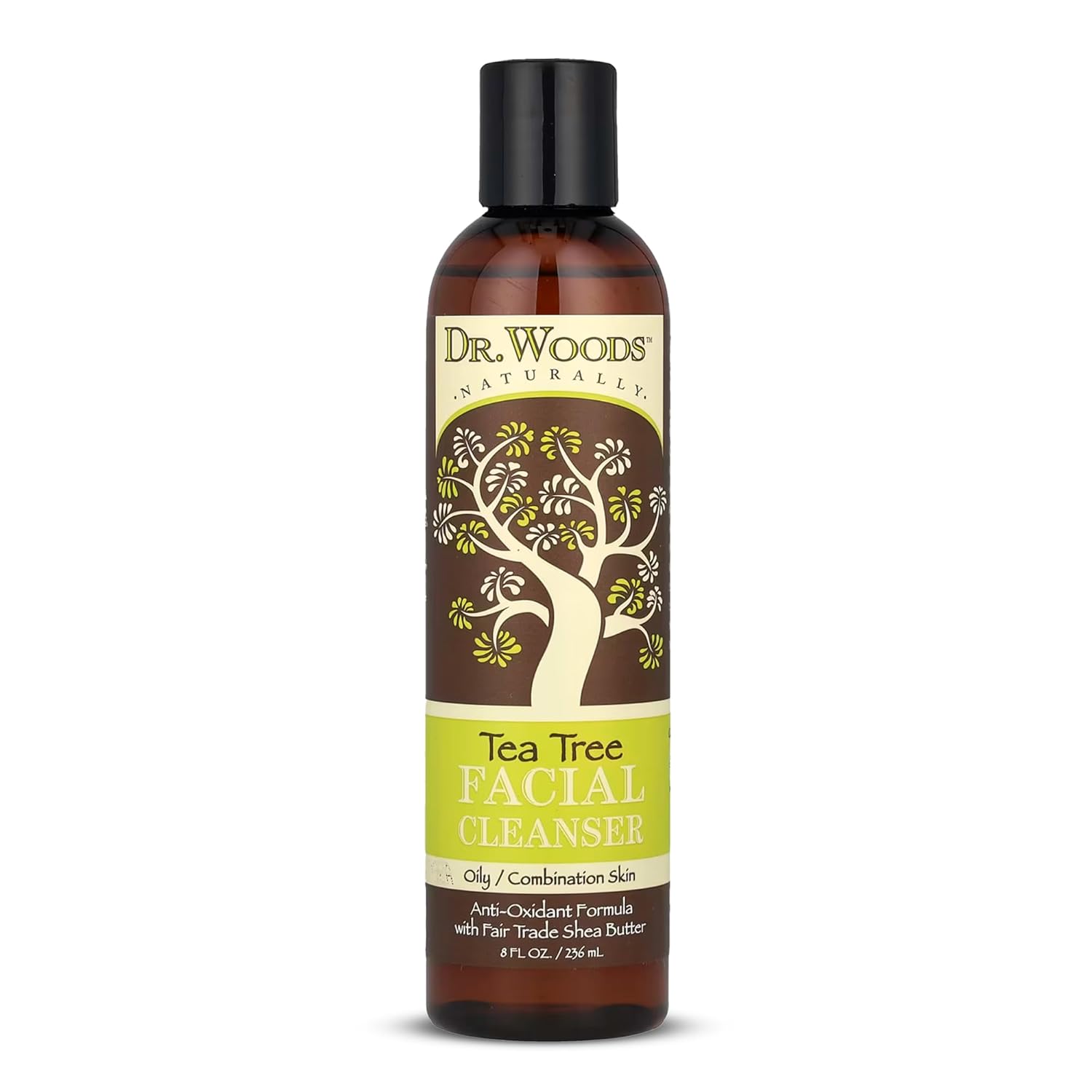 Dr. Woods Vision Tea Tree Liquid Facial Cleanser With Organic Shea Butter, 8 Fl Oz