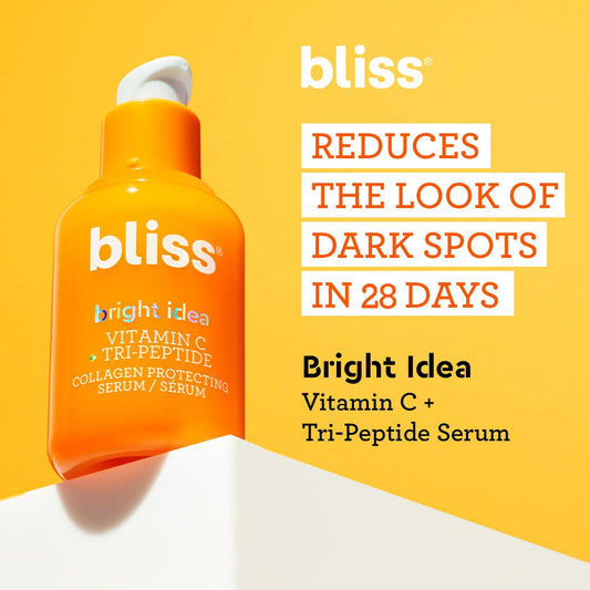 Bliss Daytime Nighttime Serum Duo: Bright Idea Vitamin C + Tri-Peptide Brightening Serum And Renew + Smooth Glycolic + Polyhydroxy Acid Night Serum