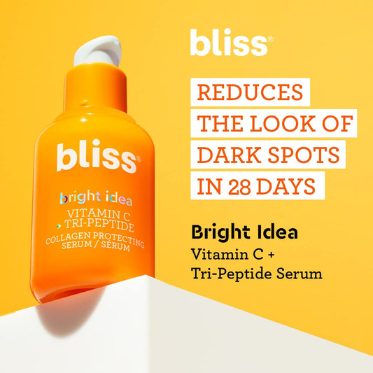 Bliss Daytime Nighttime Serum Duo: Bright Idea Vitamin C + Tri-Peptide Brightening Serum and Renew + Smooth Glycolic + Polyhydroxy Acid Night Serum