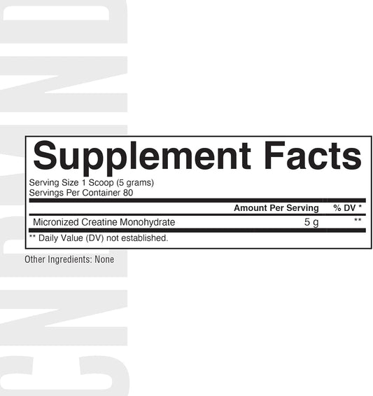 Condemned Labz 100% Pure Creatine Monohydrate | Micronized For Rapid Absorption | Strength, Endurance, Recovery | No Fillers Or Additives | Keto | 80 Servings (Unflavored)