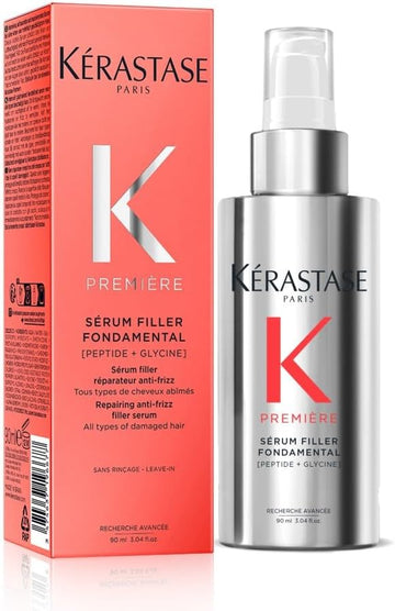 Kérastase Première Anti-Frizz Filler Heat Protecting Hair Serum For Damaged Hair With Peptides 90Ml [Step 4- Protect & Repair]