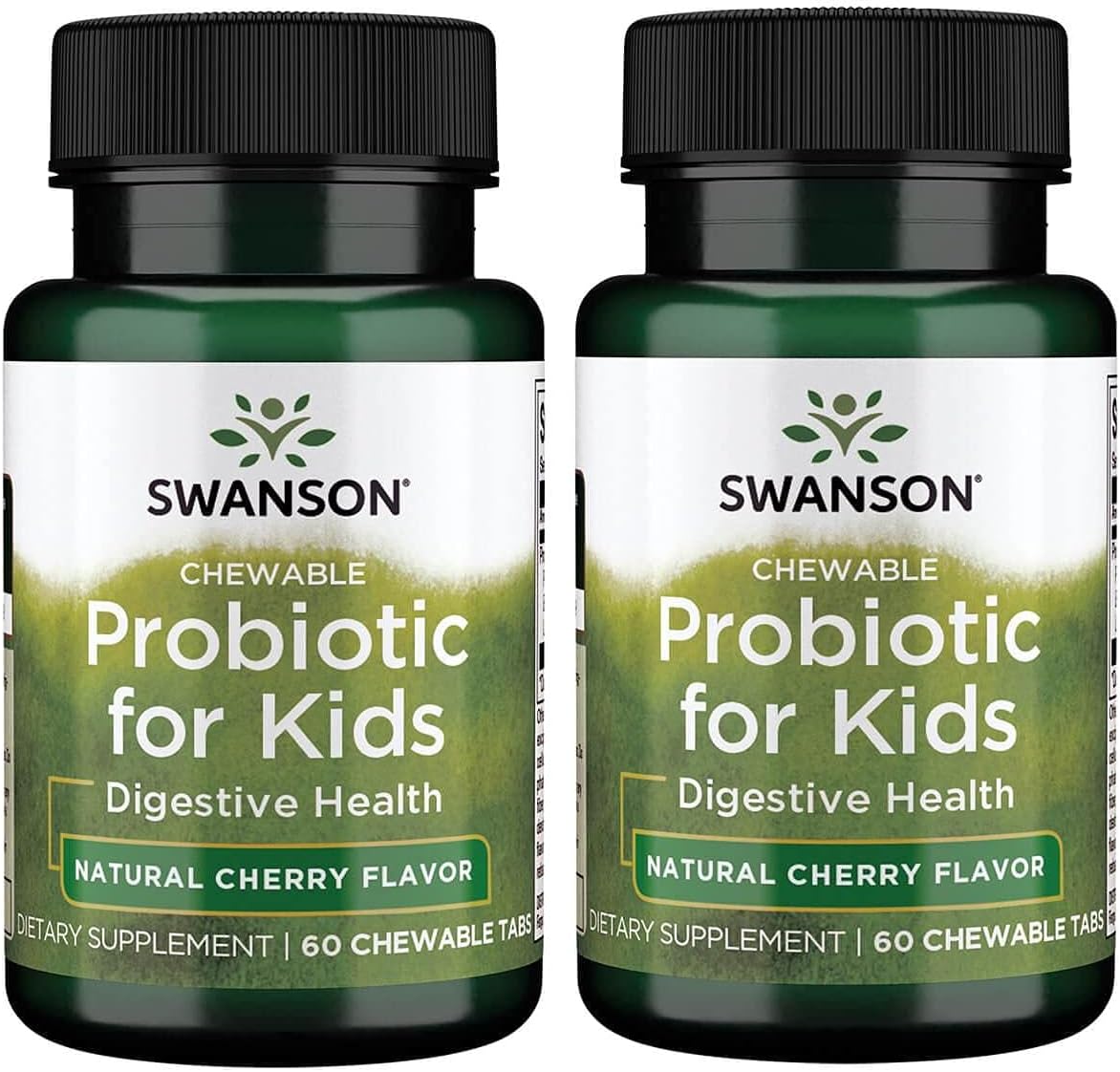 Swanson Probiotic For Kids Natural Cherry Flavored 3 Billion Cfu 60 Chwbls (2 Pack)