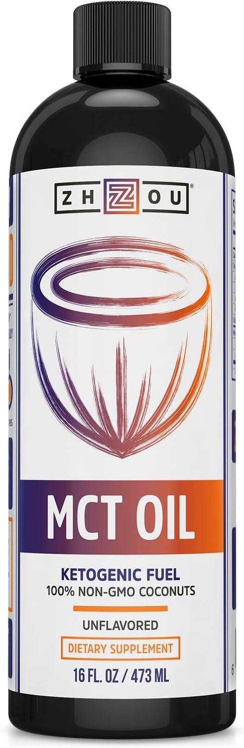 Zhou Mct Oil Ketogenic Fuel | Quick Clean Energy For Body & Mind | 16 Fl Oz