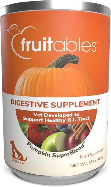 Fruitables Pumpkin Digestive Supplement – Made With Pumpkin For Dogs – Healthy Fiber Supplement For Pet Nutrition – 15 Ounces