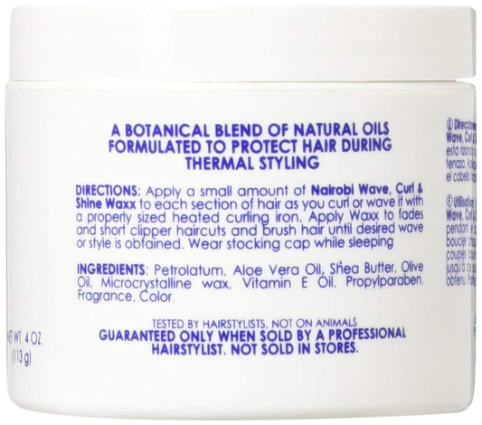 Nairobi Wave Curl And Shine Styling Waxx, 4 Ounce