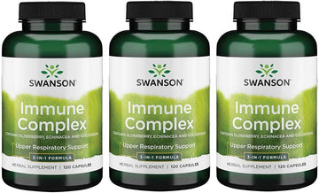 Swanson Immune Complex - Contains Elderberry Echinacea And Goldenseal 120 Caps 3 Pack