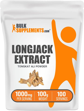 BulkSupplements.com Longjack Extract Powder - Tongkat Ali Extract, Longjack Tongkat Ali Powder - Tongkat Ali for Men & Women, Gluten Free - 1000mg per Serving, 100g (3.5 oz) (Pack of 1)