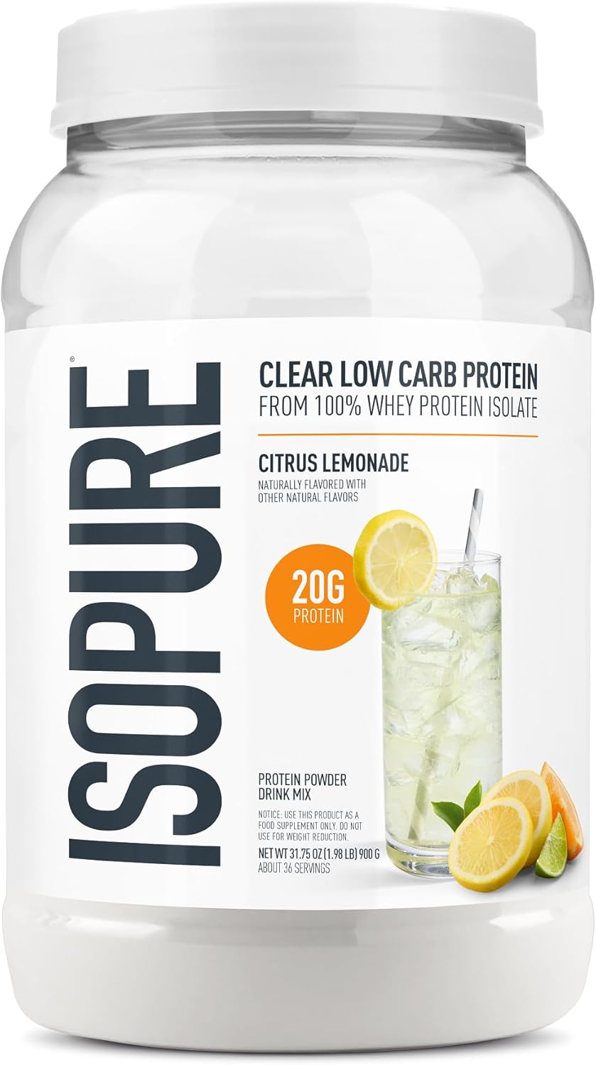 Isopure Infusions, Refreshingly Light Fruit Flavored Whey Protein Isolate Powder, "Shake Vigorously & Infuses In A Minute", Pineapple Orange Banana, 16 Servings