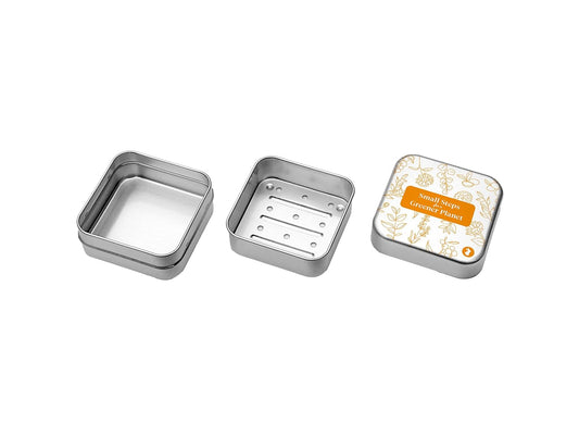 Babo Botanicals Shampoo Solid Bar 2-1 Holder, Travel Case With Lid, Shower Tray With Draining Layer; Aluminum Case For Shampoo Or Soap, Tsa