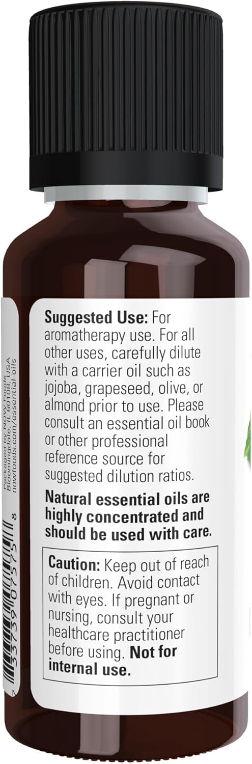 Now Foods Essential Oils, Patchouli Oil, Earthy Aromatherapy Scent, Steam Distilled, 100% Pure, Vegan, Child Resistant Cap, 1-Ounce