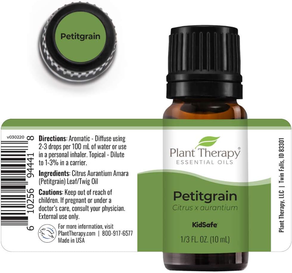 Plant Therapy Petitgrain Essential Oil 10 mL (1/3 oz) 100% Pure, Undiluted, Therapeutic Grade : Health & Household
