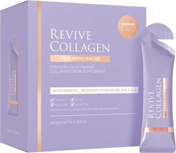 Revive Collagen Premium Menopause Range - Hydrolysed Liquid Marine Collagen Drink (28, Peri Menopause)
