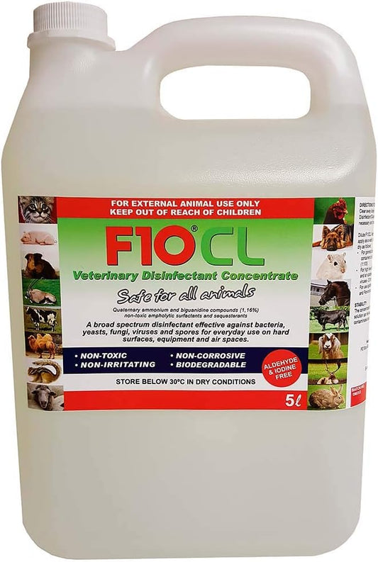 F10 CL Veterinary Disinfectant Concentrate 5 litre :Business, Industry & Science