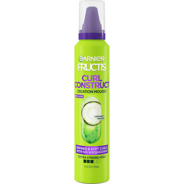 Garnier Fructis Style Curl Construct Creation Mousse, 6.8 Oz, 1 Count (Packaging May Vary)